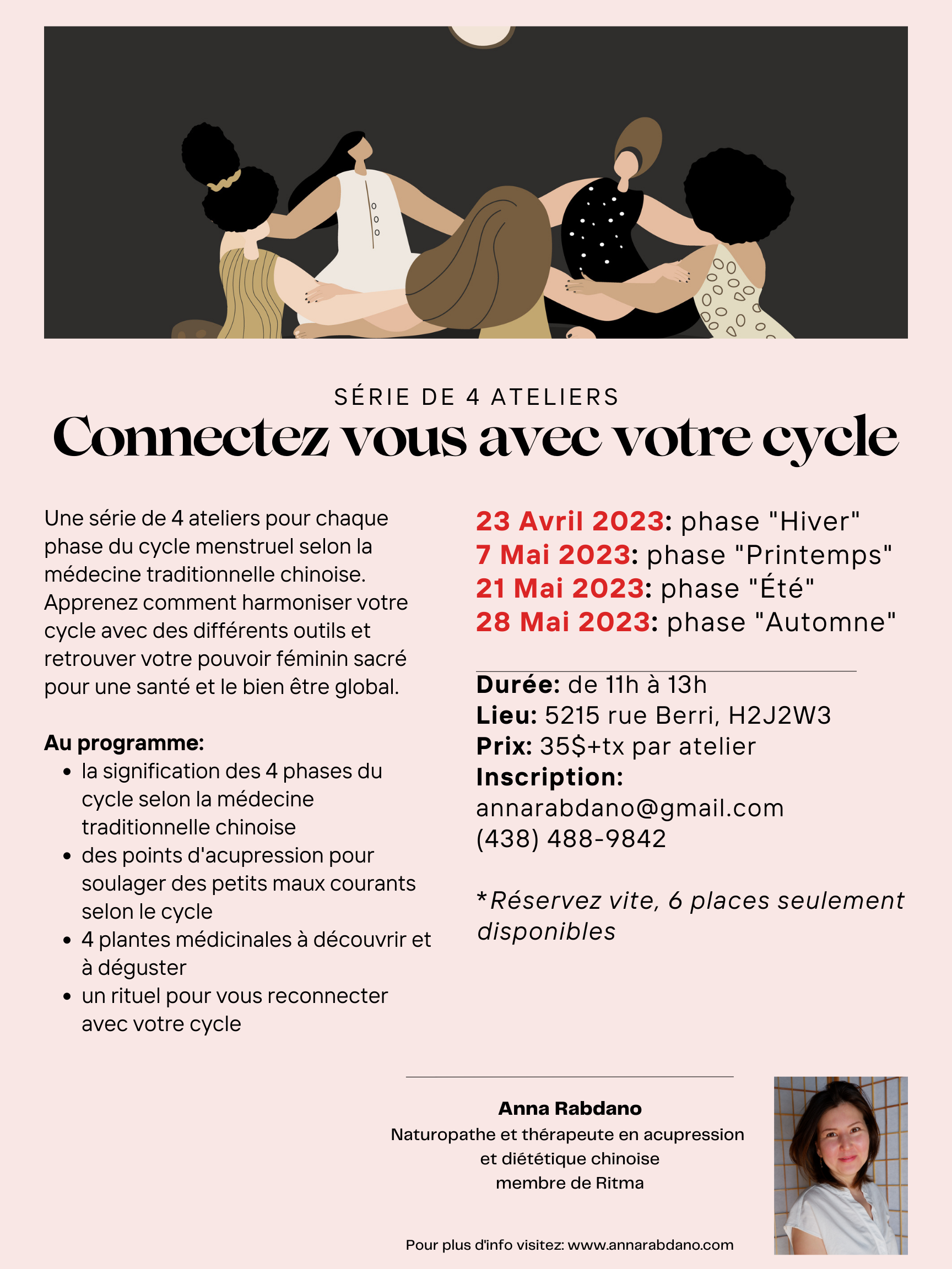 Ateliers Sur Le Cycle Menstruel à Montréal Anna Rabdano
